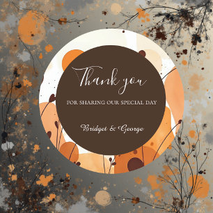 rustic terracotta mandala boho wedding classic round sticker