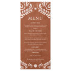 Rustic Terracotta Mexico Menu Card