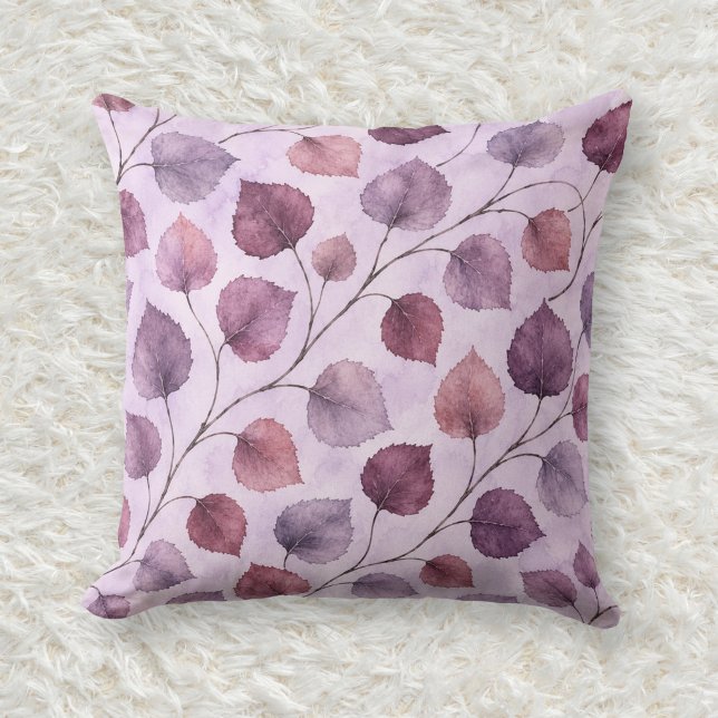 Rustic Terracotta Quaking Aspen Watercolor Pattern Cushion (Creator Uploaded)