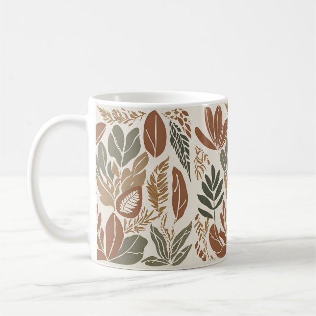 Rustic Terracotta Wildflower Boho Eclectic Spring  Coffee Mug (Left)