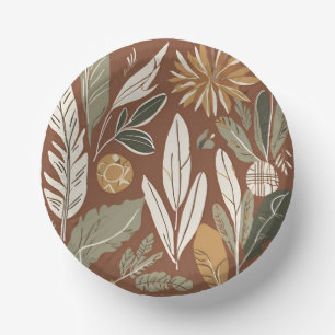 Rustic Terracotta Wildflower Boho Spring Style Paper Plate