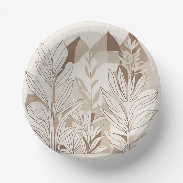 Rustic Terracotta Wildflower Boho Spring Style Paper Plate (Front)