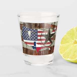 Rustic Texas Lone Star Texas Long Horn Shot Glass