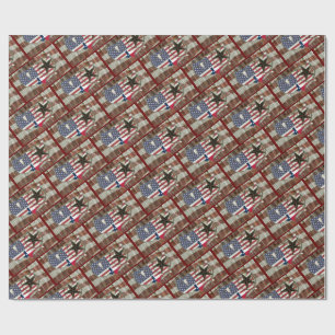 Rustic Texas Lone Star Texas Long Horn Wrapping Paper