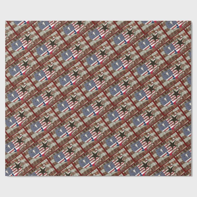 Rustic Texas Lone Star Texas Long Horn Wrapping Paper (Flat)