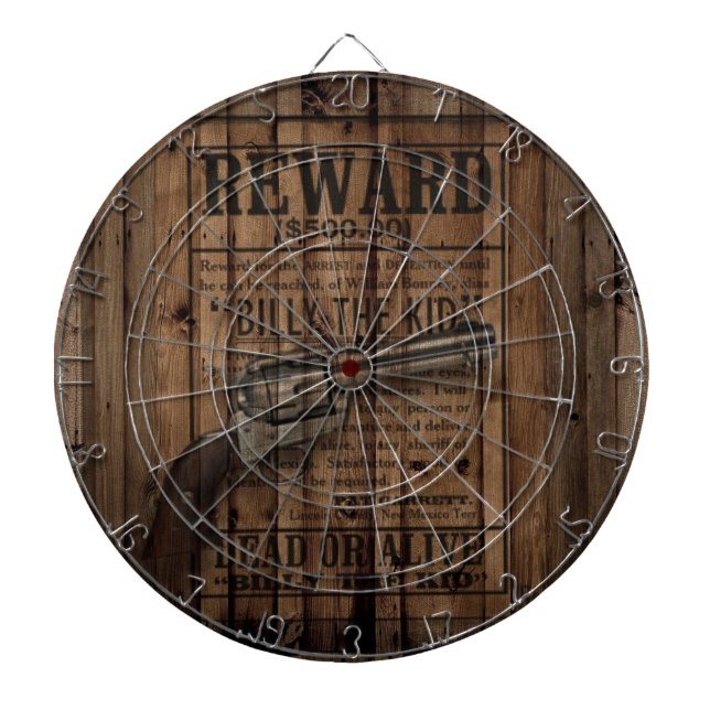 rustic texas star cowboy western country dual gun dartboard (Front)