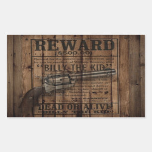 rustic texas star cowboy western country dual gun rectangular sticker