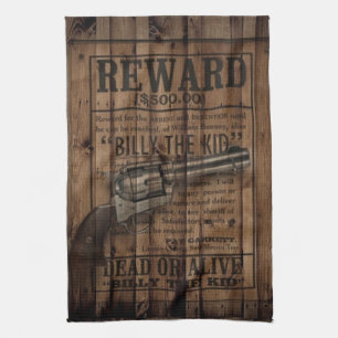 rustic texas star cowboy western country dual gun tea towel