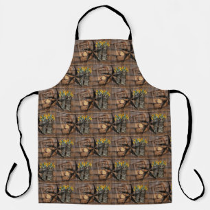 Rustic Texas Star Western Pistol Cowboy Boots Apron
