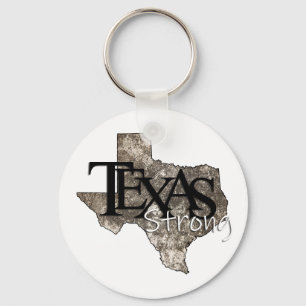 Rustic Texas Strong Key Ring