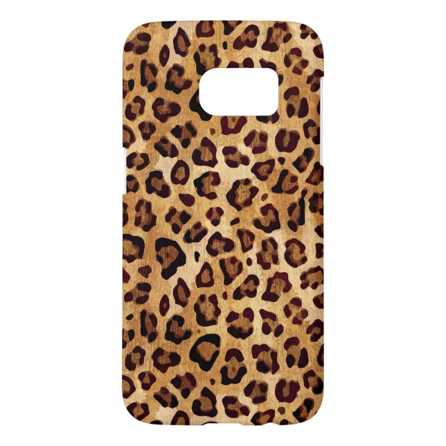 Rustic Texture Leopard Print Case-Mate Samsung Galaxy Case (Back)