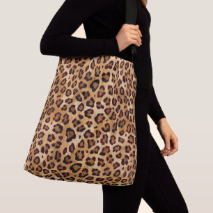 Rustic Texture Leopard Print Crossbody Bag