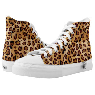 Rustic Texture Leopard Print High Tops