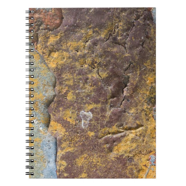 Rustic Texture With Flaking Paint On a Rusty Wall Notebook (Front)