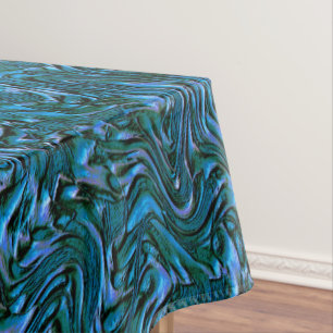 Rustic textured wall in burnt cadet blue tablecloth