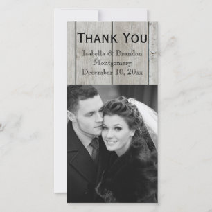 Rustic Thank You Card Time to Drink Champagne