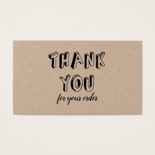Rustic Thank You For Shopping Discount Card