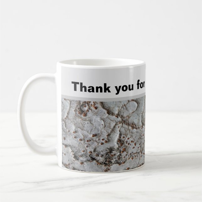 Rustic Thank You Teacher Nature Photo Appreciation Coffee Mug (Left)