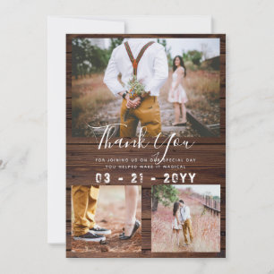 RUSTIC Thank You Wedding PHOTO COLLAGE Barn
