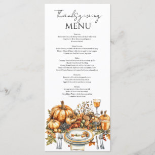 Rustic Thanks Thanksgiving Party  Menu