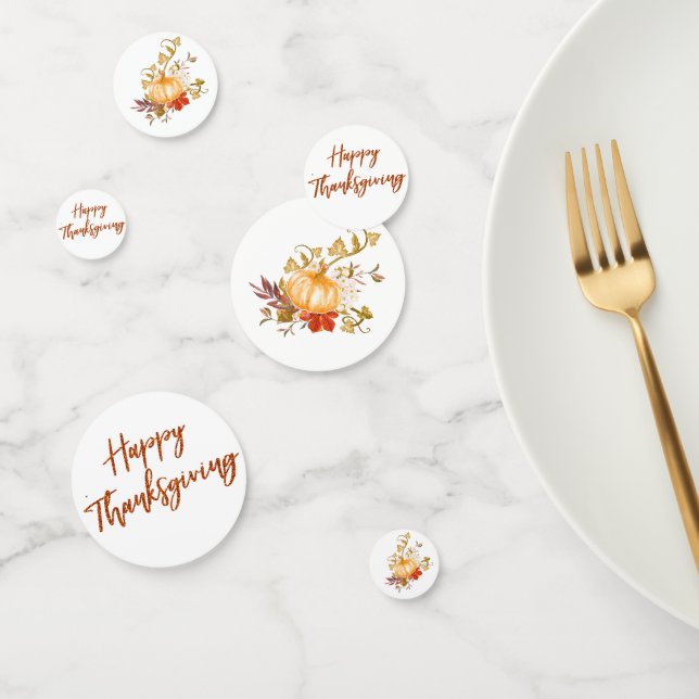 Rustic Thanksgiving Autumn Pumpkin Patch Gourds Confetti (Group)