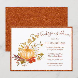 Rustic Thanksgiving Autumn Pumpkin Patch Gourds Holiday Card