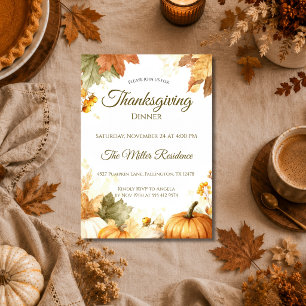 Rustic Thanksgiving Dinner Invitation