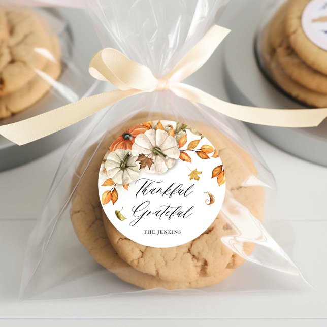 Rustic Thanksgiving Family Stickers (Rustic thanksgiving round sticker)