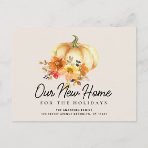 rustic thanksgiving holiday moving Postcard