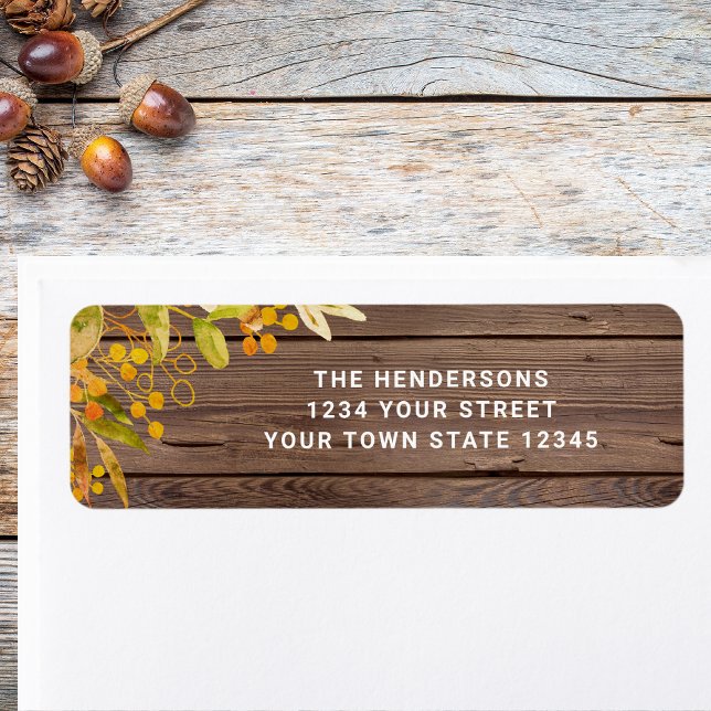 Rustic Thanksgiving Return Address  Label (Creator Uploaded)