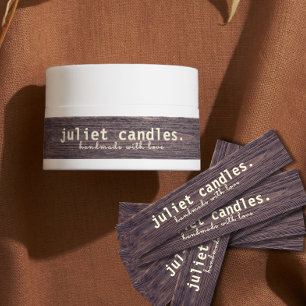 Rustic Thin Candle Tamper-Proof Seal Label
