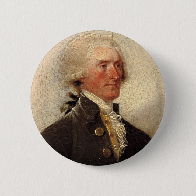 Rustic Thomas Jefferson Painting 6 Cm Round Badge (Front)