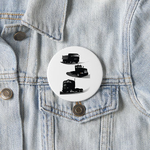 Rustic Three Black Trucks Vintage Truck Design  7.5 Cm Round Badge