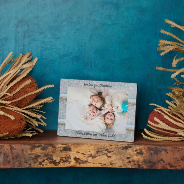 Rustic Tin Silo Personalized Name Photo Plaque (Side)