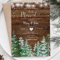 Rustic Tis the season to be married Pine Trees