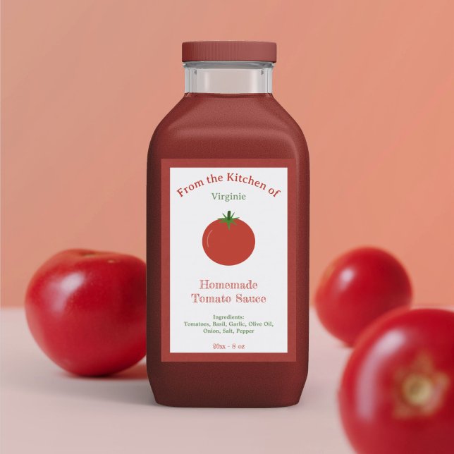 Rustic Tomato Sauce Bottle Label Sticker (Rustic Tomato Sauce Bottle Label Sticker)