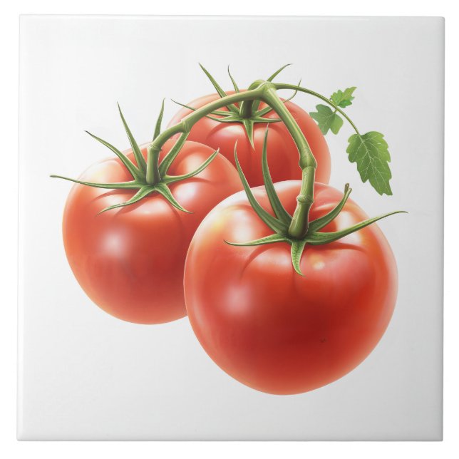 Rustic Tomatoes Ceramic Tile (Front)