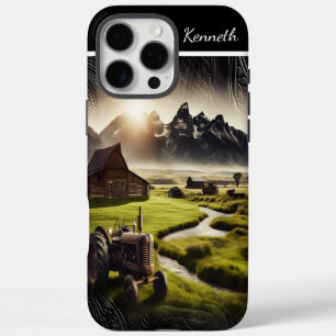 Rustic Tractor at Sunset iPhone 16 Pro Max Case