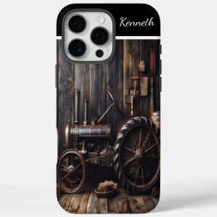 Rustic Tractor in a Barn iPhone 16 Pro Max Case