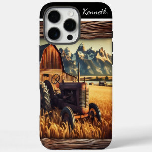 Rustic Tractor In The Mountains iPhone 16 Pro Max Case
