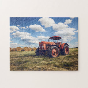 Rustic Tractor with Hay Bales  Jigsaw Puzzle