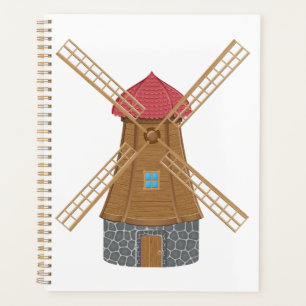 Rustic Traditional Wooden Windmill Planner