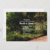 Rustic Trail Floral Enchanted Forest Wedding RSVP