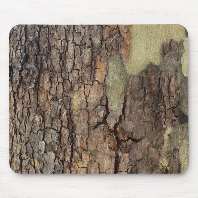 Rustic tree bark, outdoor natural pattern  mouse pad (Front)