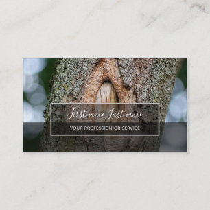 Rustic tree bark surface grey rectangle stripes bu business card