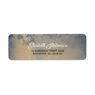 Rustic Tree Branches Summer Night Return Address Label