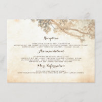 Rustic Tree Branches Wedding Information Guest
