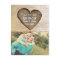 Rustic tree carved wood heart photo save the date