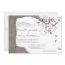 Rustic Tree Coral and Purple Wedding Invitations