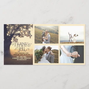 Rustic Tree Dream Summer Wedding Thank You Card